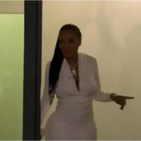 House of CB FRANCESCA WHITE DRAPED BANDAGE DRESS - Picture 9 of 11